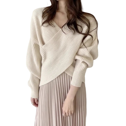 Women's Batwing Sleeve Relaxed Knit Pullover Sweater