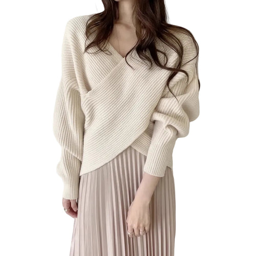 Women's Batwing Sleeve Relaxed Knit Pullover Sweater
