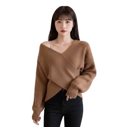 Women's Batwing Sleeve Relaxed Knit Pullover Sweater