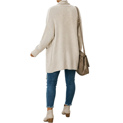 Women's Bat Sleeve Thick Knit Open-Front Cardigan Sweater