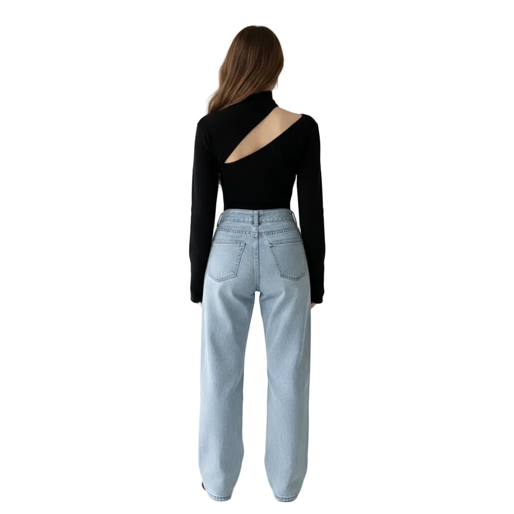 Women's Off-Shoulder Hollow-Knit Stretch Pullover Sweater